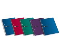 Enri Status - Pack de 5 Cahiers spirale microperforados, rabat extra rigide, A4 +, lisse