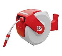 Holzmann Enrouleur mural d'arrosage WSR20PRO 20 m 9,5 mm 1/2 pouce rouge/gris