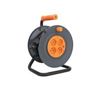 - Enrouleur 4 prises H05VV-F 3G1mm² 25m + coupe-circuit - Noir