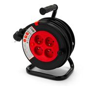 Enrouleur bricolage, 4 prises, H05VV-F3G1.5MM2, 15M , NF,CE - VELAMP - REEL-FR-15
