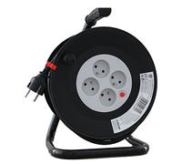 Enrouleur bricolage, 4 prises, H05VV-F3G1.5MM2, 25M , NF,CE - VELAMP - REEL-FR-25