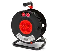 Enrouleur bricolage, 4 prises, H05VV-F3G1.5MM2, 40M , NF,CE - VELAMP - REEL-FR-40