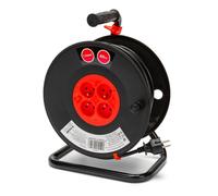 Enrouleur bricolage, 4 prises, H05VV-F3G1.5MM2, 40M , NF,CE - VELAMP - REEL-FR-40