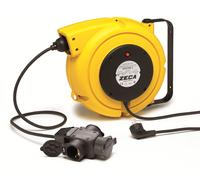 Enrouleur de câble 14 m 3G 1,5 mm² 230V Polypropylène avec enrouleur automatique et support mural pivotant Zeca 4315/GS 3