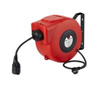 Enrouleur de câble 14 m 3G 1,5 mm² 230V Polypropylène avec enrouleur automatique et support mural pivotant MW Tools HAE31514N