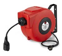 Enrouleur de câble 14 m 3G 2,5 mm² 230V Polypropylène avec enrouleur automatique et support mural pivotant MW Tools HAE32514N