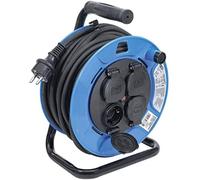 Enrouleur de Câble 25 m 3 x 1,5 mm^2 - 4 Prises avec Clapet, IP44, 3500 W - Sécurité et Praticité - D-Work