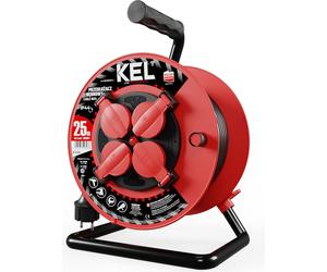 Enrouleur de câble 25m 4× 230 V Schuko 3×1,5 H05RR-F Professional Line