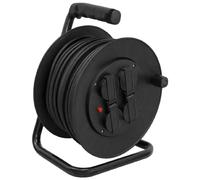 Enrouleur de câble avec protection IP44 25 m 3x1,5 mm Noir - Silver Electronics
