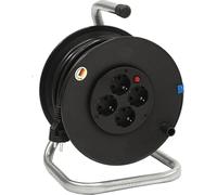 Enrouleur de câble Bachmann, 4 sorties, avec protection thermique, bobine de 25 m, 1 pièce.