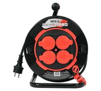 Enrouleur de câble de chantier 20 m, 4 prises, IP44, H05RR-F 3x1,5 mm
