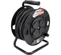 Enrouleur de câble de chantier 40 m, 4 prises, IP44, H05RR-F 3x1,5 mm