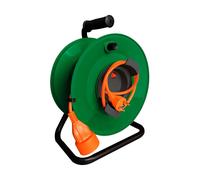 Enrouleur jardin vide précâblé 3G1,5mm² 70cm + coupe circuit Noir - Zenitech