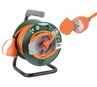 Enrouleur de câble d'extension de jardin 20 m fiche avec couvercle anti-saleté 3200 W Max. GARDEN 49234
