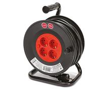 Enrouleur de câble DIY 4 prises standard Schuko, câble H05VV-F3G1.5MM2, 25M, CE