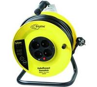Enrouleur de chantier - 50 m - 3G1.5mm² - 4 prises - jaune