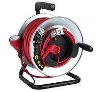 Electraline Enrouleur de jardin 208668 – 40 m, métal, H05VV-F 3G1.5 mm², rouge