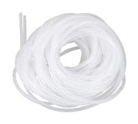 Enrouleur de câble en spirale 4 mm x 10 m, blanc, idéal pour organiser et protéger les câbles et les fils.