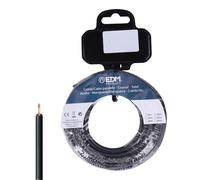 Enrouleur de câble flexible noir de 2,5 mm - Longueur : 25 m - Idéal pour les installations sûres - 100% sans halogène - Parfait pour les projets électriques.