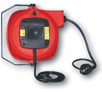 Enrouleur de câble GIFAS JUNIOR, 230 V, 2 000 W, 3 × 1,5 mm², fiche/connecteur Schuko, bobine de 10 m, 1 pièce.