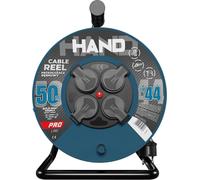 Enrouleur de câble HAND PRO 50m 4x prises de courant 230V IP44 H05RN-F 3x1,5 mm