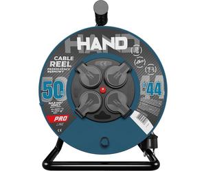 Enrouleur de câble HAND PRO 50m 4x prises de courant 230V IP44 H05RN-F 3x1,5 mm