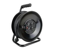 Enrouleur de câble métallique avec protection IP44 50 m 3x2,5 mm Noir - Silver Electronics