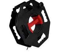 Enrouleur de câble portable, de cordon, manivelle centrale, corps ouvert, fentes de routage, découpes, rangement bien rangé pour les zones d ' étagère, rallonge de rangement, enrouleur de câble,