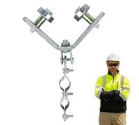 Enrouleur de câble profilé d'angle avec rangement pour outils de levage, suspension de câble métallique très résistant et équipement de traction pour chantier et atelier