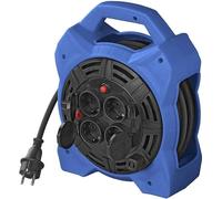 Enrouleur de câble Schuko 4 voies 15M 3x1,5mm² avec éclairage LED