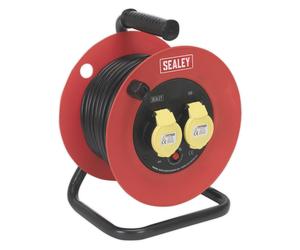 Enrouleur De Câble Sealey 25M 2 X 110V 1.5Mm Heavy-Duty Thermal Trip CR12515