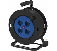 Enrouleur de câble Silver Electronics 4 prises 50 mètres 3.000W Maximum IP20 Bleu & Noir