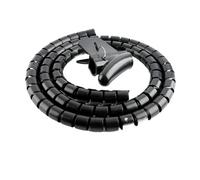 Enrouleur de câble spiralé 1,5 mètre, 8 mm à 22, Organiseur câbles, Rotor, Cordon, Ligne(Black 22mm Inside Diameter)