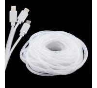 Enrouleur de câble spiralé 15 m (49 pi) 6,35 mm (1/4 po), compatible avec PC, ordinateur, organisateur de câbles électriques, gaine de protection