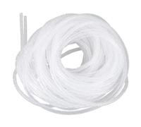 Enrouleur de câble spirale 4 mm x 10 m, blanc, idéal pour organiser et protéger les câbles électriques dans les espaces restreints.
