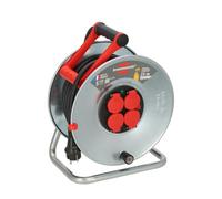 Brennenstuhl Enrouleur de câble SILVER-25 Professionnel 25 m H07RN-F 4 prises avec clapets IP44