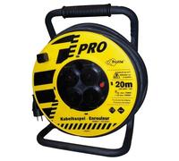 Enrouleur de chantier - en néoprène - 20 m - 3G2.5mm² - 4 prises - IP44 - j