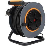 Enrouleur de chantier IP44 4 prises 16A 3G1,5mm² 25m - Orange - Zenitech