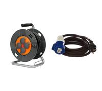Enrouleur de chantier IP44-4 prises 16A - 3G1,5mm² - 25m - Zenitech & Perel CÂBLE ADAPTATEUR AVEC FICHE SCHUKO VERS PRISE CEE - 3 m