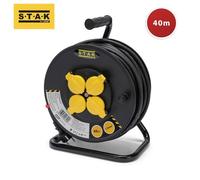 Enrouleur chantier, 4 prises, H07RN-F3G1.5MM2, 40M , NF,CE - IP44 - VELAMP - REELHD-FR-40