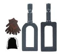 Enrouleur de fil de forage multifonction avec tige hexagonale de 1/4" - En acier au carbone n° 9 n° 11 - Avec gants de poche pour clôture de construction