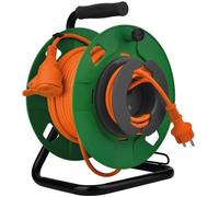 ZENITECH Dévidoir de tuyau de jardin IP44 - 1 prise 16A - 3G1,5mm² - 35 m