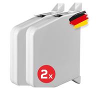 Enrouleur de stores, lot de 2, 14 mm, rotatif à 180°, blanc
