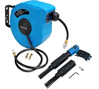 Enrouleur de tuyau à air comprimé automatique 10m 1/4' dévidoir derouilleur décapeur 4.000 tr/min max. 260 l/min bricolage