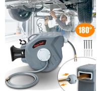 Enrouleur de tuyau à air comprimé Ikodm 20 m, enroulement automatique, raccord 1/4", enrouleur automatique, support mural pour tuyau à air comprimé, support mural pour tuyau d'arrosage