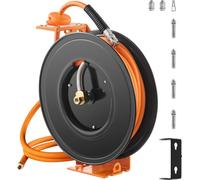 Enrouleur de tuyau d'air rétractable 3/8 po x 50 pi Enrouleur de tuyau d'air hybride Max 300 PSI