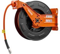 Enrouleur de tuyau d'air rétractable, tuyau d'air hybride 15 m x 9,5 mm, pression maximale 300 PSI, enrouleur de tuyau pour compresseur d'air à enroulement automatique avec câble d'alimentation de 1,5