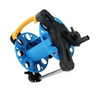 Enrouleur de Tuyau D'arrosage Support PP Bleu 35m pour Jardin | Résistant à L'usure L'abrasion, Rangement du Flexible, Évite les Nœuds, Usage Garage et Jardin