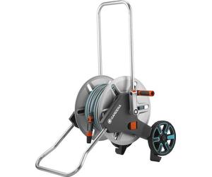 Enrouleur de tuyau GARDENA CleverRoll M métal, Tuyau Classic 25m Ø15mm, Kit complet, Adapté petit jardin (18543-26)