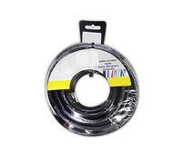 Enrouleur de tuyau H05V V-F, 3 x 1 mm, noir, idéal pour une utilisation électrique, 50 mètres de long, flexible et résistant, parfait pour les installations intérieures et extérieures.